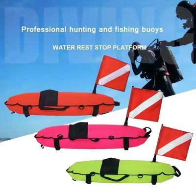 Boa Segnasub in Nylon 210D Galleggiante Gonfiabile per Pesca Subacquea con Bandiera Sub
