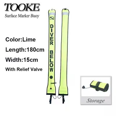 Custom Logo 180cm Signal Diving Inflatable Surface Marker Buoy for Snorkeing