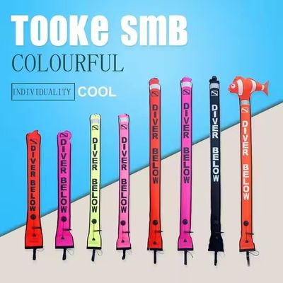 Professional Surface Marker Buoy SMB for Technical Diving Underwater Signal Tube