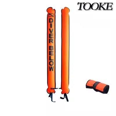 Bright Orange Closed Bottom Diving Surface Marker Buoy For Drifting Snorkeling