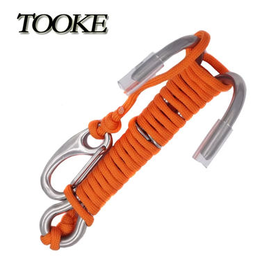 High Load Diving Accessories 316 Stainless Steel Double Reef Hook With Luminous Rope