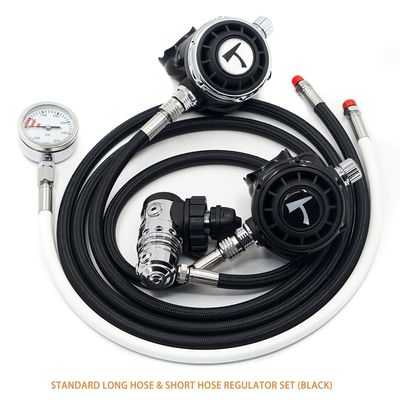 Set erogatore per immersioni subacquee sidemount con frusta corta personalizzabile per immersioni subacquee
