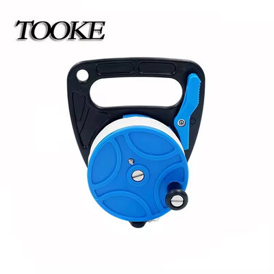 Durable 83m Blue Plastic Scuba Diving Finger Reel with Thumb Stopper for Fast Line Collection